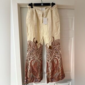 Zimmermann Rhiannon Paisley Linen flare pants